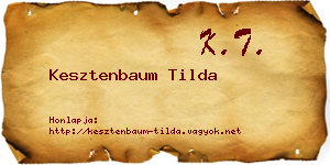 Kesztenbaum Tilda névjegykártya